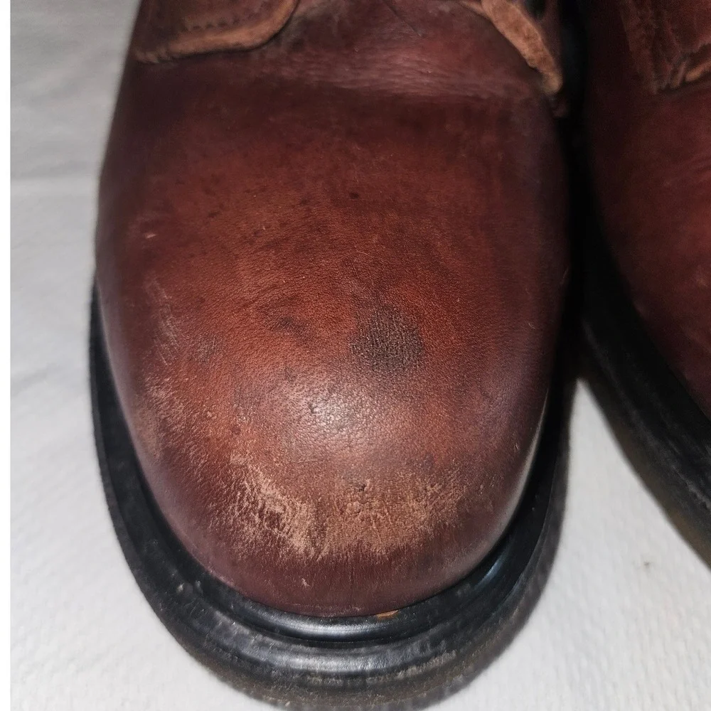 Red Wing Mens Brown Leather Lace Up Work Boots Oil Slip Resistant High Top sz10B